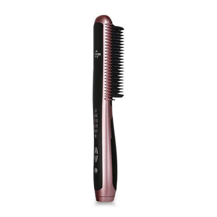 Ceramic Hair Straightener Comb For Everyday Styling - rose gold ceramic heated comb with 6 temperature levels and 30s heat-up for smooth strands