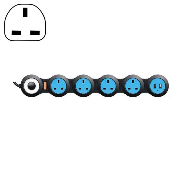 Charging Plug-in Wiring Board 13A USB UK 5-Bit Socket