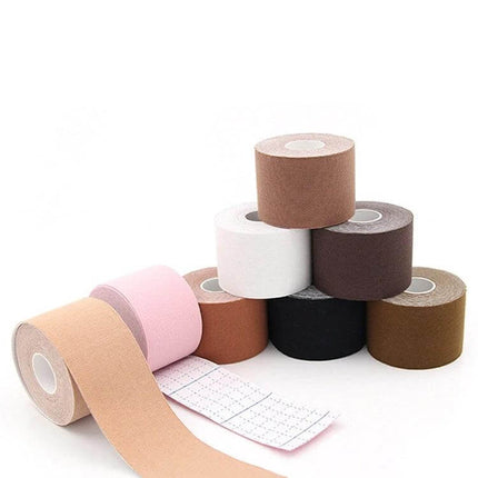 Chest Stickers Elastic Sports Tape, 5cm X 5m Roll breathable cotton-spandex chest support tape in multiple colors for running and sports