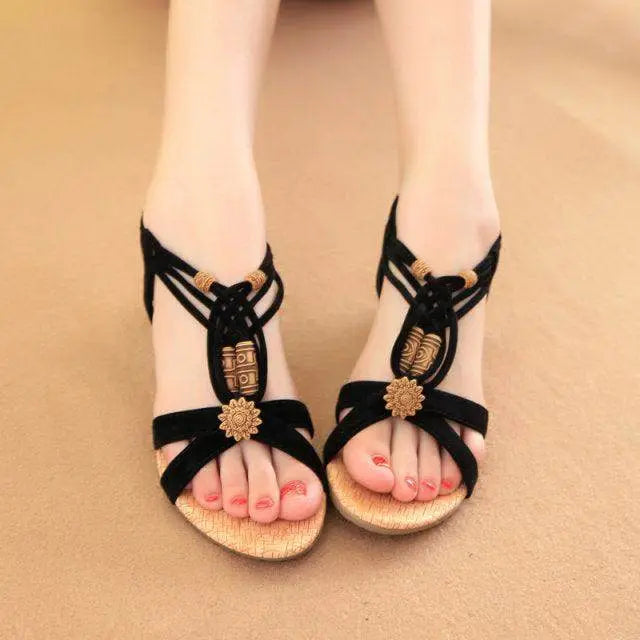 Chic Korean-Inspired Flat Wedge Sandals for Women Fashion 