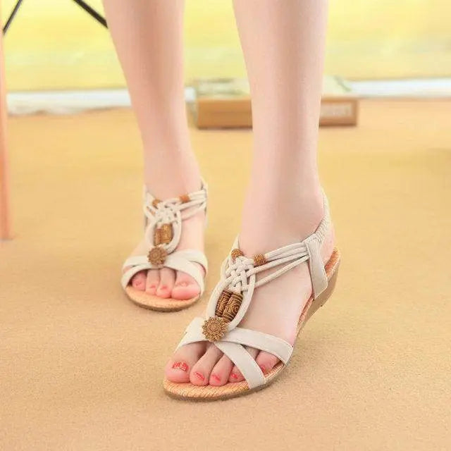 Chic Korean-Inspired Flat Wedge Sandals for Women Fashion 