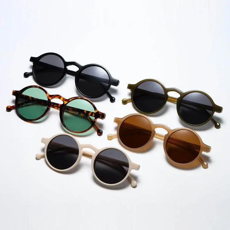 Chic UV Protection Sunglasses with Small Round Frames 