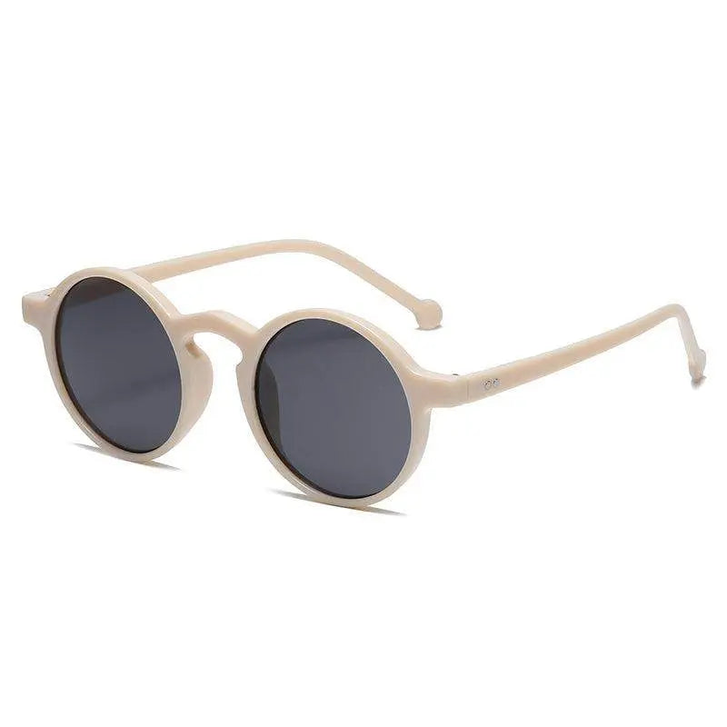 Chic UV Protection Sunglasses with Small Round Frames 