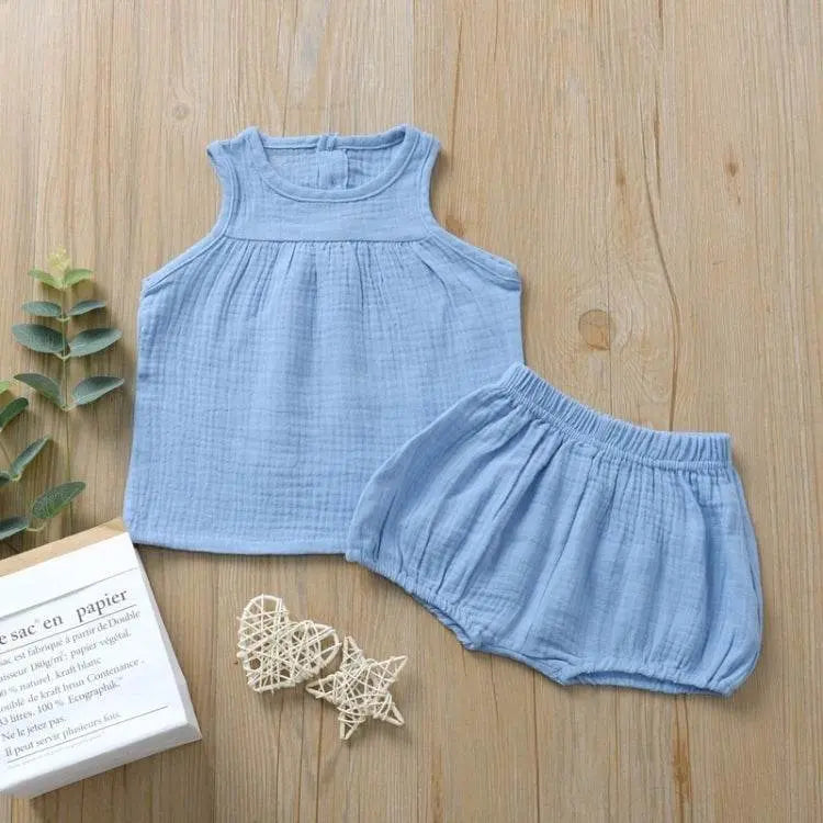 Children Multicolor Vest Big PP Shorts Two-Piece Suit 70 80 90 100 110 for Playful Days