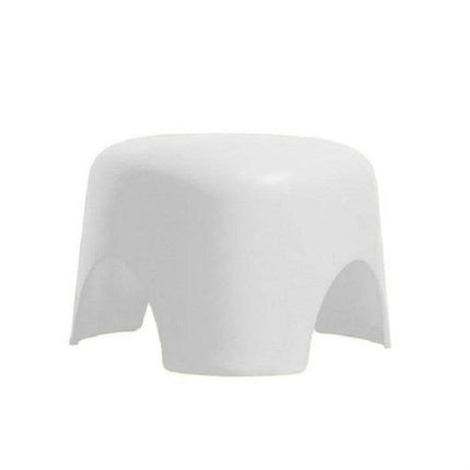 Children Stool Small Size For Everyday Home Use Simple Design - white compact PP kids stool with rounded edges, lightweight and portable