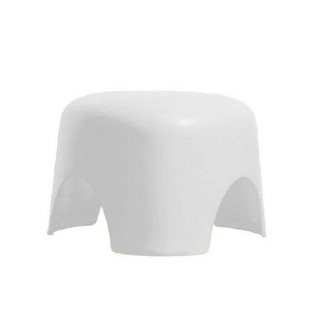 Children Stool Small Size For Everyday Home Use Simple Design - white compact PP kids stool with rounded edges, lightweight and portable