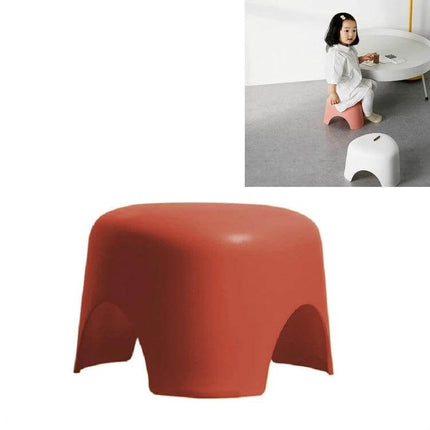 Children Stool Small Size For Everyday Home Use Simple Design - compact red polypropylene kids stool with rounded edges and carry handle