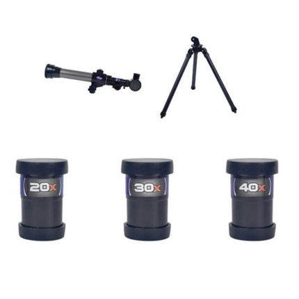 Children's Single-Tube Astronomical Telescope For Beginner Stargazing with tripod and 20x 30x 40x eyepieces