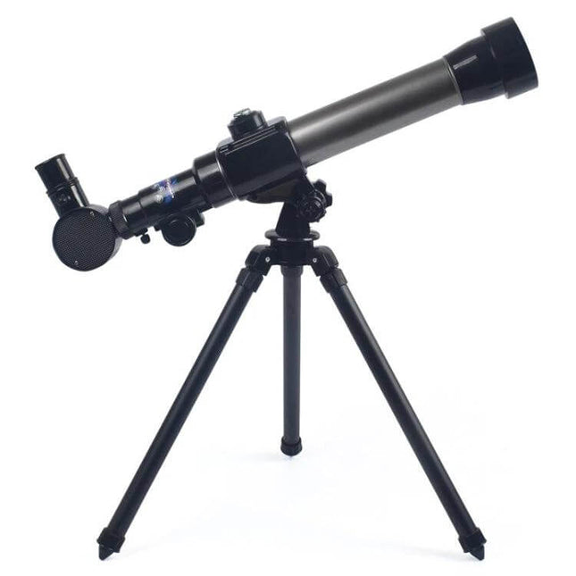 Children's Single-Tube Astronomical Telescope For Beginner Stargazing on tripod for backyard and classroom use, beginner-friendly single-tube design
