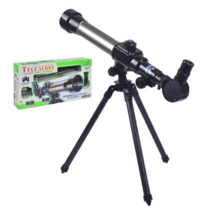 Children's Single-Tube Astronomical Telescope For Beginner Stargazing on tripod with box, beginner-friendly backyard and classroom stargazing tool