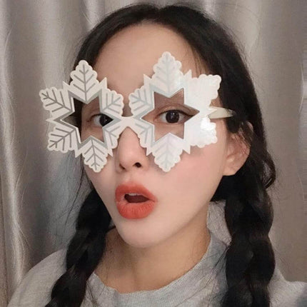 Christmas Hair Clip Personalized Holiday Accessory — white plastic snowflake clip on model with braided hair, durable injection-molded festive accessory