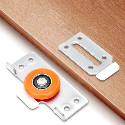 Closet Sliding Door Pulley Kit Silent For Cabinets Everyday Use orange PA mute pulley iron nylon hardware for quiet cabinet sliding
