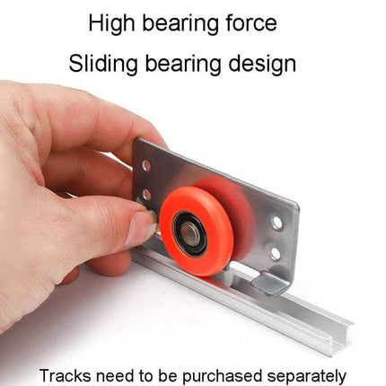 Closet Sliding Door Pulley Kit Silent For Cabinets Everyday Use - iron and nylon PA mute pulley for quiet cabinet sliding