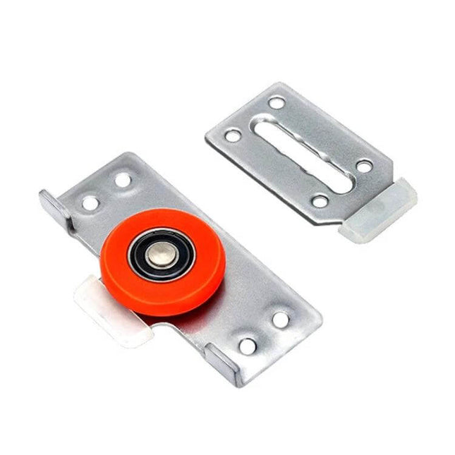 Closet Sliding Door Pulley Kit Silent For Cabinets Everyday Use orange PA mute pulley iron nylon bracket for quiet cabinet sliding doors
