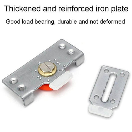 Closet Sliding Door Pulley Kit Silent For Cabinets Everyday Use - iron plate with PA mute nylon pulley for quiet cabinet sliding