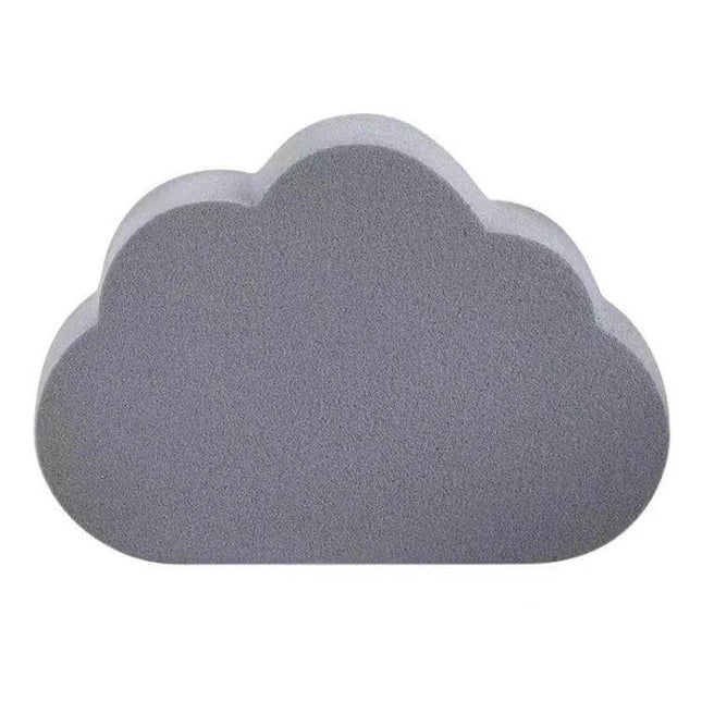 Clouds Type Absorbent Sponge Cleaner Gray for Bathroom - gray cloud-shaped PVA sponge for mirrors, tiles, glass and grout, ergonomic quick-rinse cleaner