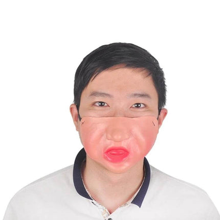 Clown Latex Half-Face Mask For Halloween One Size Fits All - environmental non-toxic latex half-face clown mask for quick costume looks