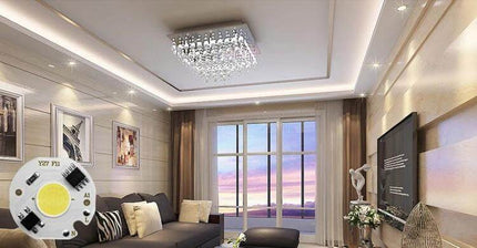 COB LED Light Chip for DIY Spotlight, Home Lighting Projects installed in living room accent and under-cabinet lighting, 3W-10W mains-powered module