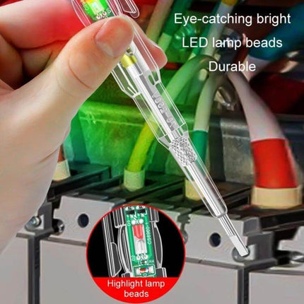 Color Light Detector Pen With High Brightness Sensor held near wiring showing bright LED indicator for quick on-site color and signal checks