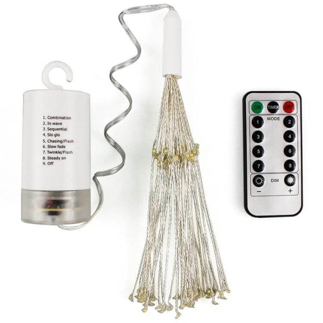 Colorful 30cm Battery Powered LED Decorative Light For Home Decor - 150 LED remote-controlled bundle with battery pack and hanging hook