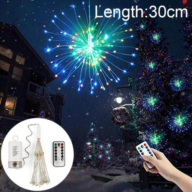 Colorful 30cm Battery Powered LED Decorative Light For Home Decor — 30cm colorful battery LED starburst with remote for indoor/outdoor party and seasonal lighting