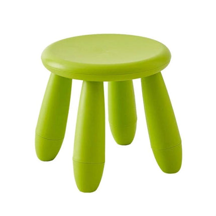 Colorful Children Stool For Home Use And Classroom Seating - compact green PP plastic kid stool, sturdy easy-clean seat for crafts, meals, footstool