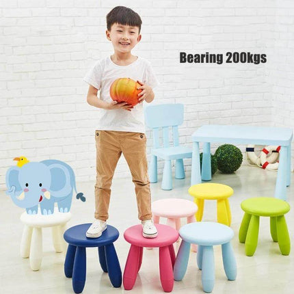 Colorful Children Stool For Home Use And Classroom Seating - sturdy PP plastic kid stool, multi-color, compact seat supporting up to 200kg