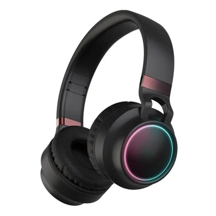 Colorful LED Bluetooth 5.0 Headphones Foldable Wireless HiFi Stereo Headset