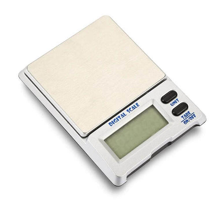 Compact Digital Jewelry Scale For On-The-Go Weighing - pocket-sized 500 g capacity digital scale with stainless steel pan and LCD for gems and small jewelry