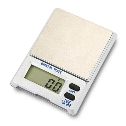 Compact Digital Jewelry Scale For On-The-Go Weighing - pocket-sized stainless steel top scale 500g x 0.1g with LCD display and tare button