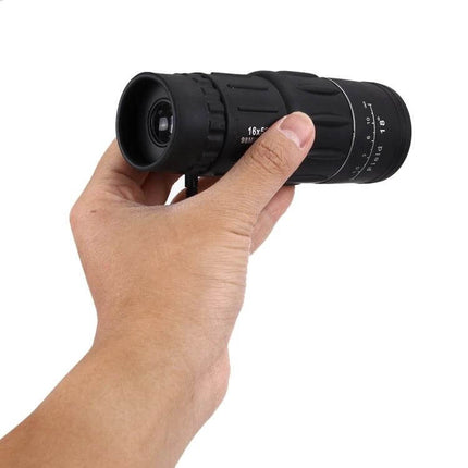 Handheld Monocular Telescope Compact Outdoor Viewing for Sports in a pocket-sized black monocular for stadiums, concerts, hiking and birdwatching