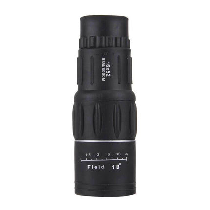 Monocular Telescope Compact Outdoor Viewing for Sports - black 16x52 handheld monocular for games, concerts, hiking and bird-watching