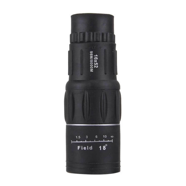 Monocular Telescope Compact Outdoor Viewing for Sports - black 16x52 handheld monocular for games, concerts, hiking and bird-watching