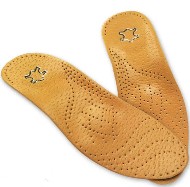 Corrected Flat Foot Arch Pad Insole, Sizes 35–46 Daily Wear breathable perforated leather insoles for flat feet, arch support for casual and athletic shoes