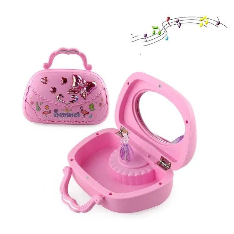 Creative Ballet Girl Handbag Music Jewelry Box Pink Green