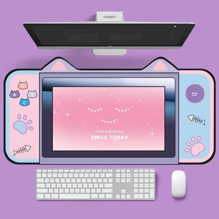 Cute Cat Ear Computer Keyboard Desk Pad Mouse Pad 400 x 800