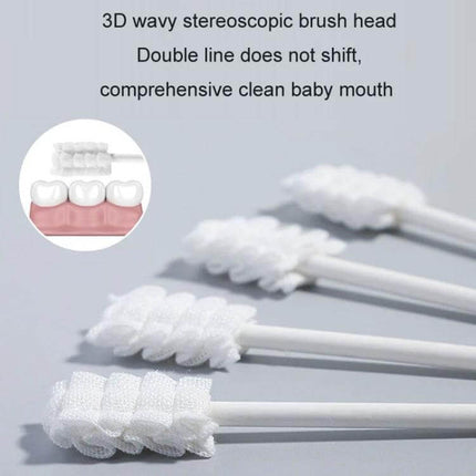 CUYUANSD Baby Tongue Cleaning Gauze Swabs, Spiral Pattern, 30 Pieces Per Can - sterile spiral gauze swabs with paper shaft for gentle infant tongue and gum cleaning