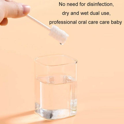 CUYUANSD Baby Tongue Cleaning Gauze Swabs, Spiral Pattern, 30 Pieces Per Can – sterile spiral gauze swab held over glass, dry or wet dual use for infant oral care