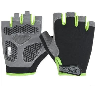 Cycling Gel-Padded Anti-Slip Half-Finger Gloves For Fitness - unisex breathable gel-padded cycling and fitness training gloves with easy-pull design