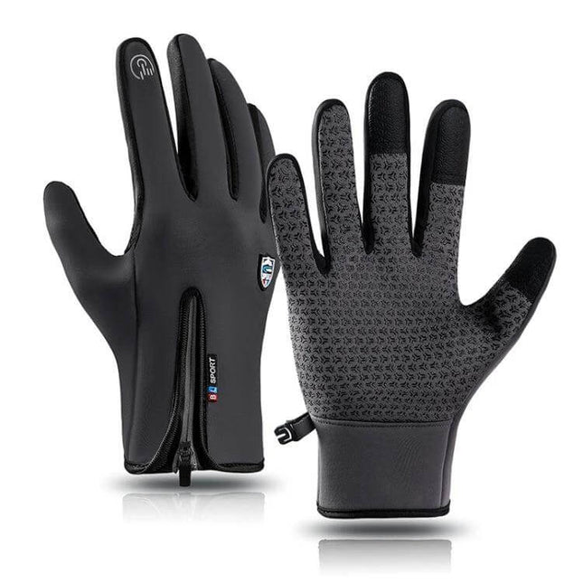 Cycling Gloves Medium For Cold Weather And Touch Screen - black touchscreen winter cycling gloves with anti-slip silicone palm
