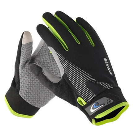 Cycling Gloves With Touchscreen Fingers For Everyday Use Size L, black and neon green lightweight cycling gloves with touchscreen fingertips