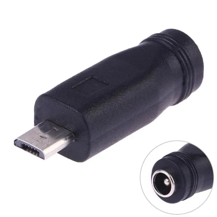 DC 5.5 x 2.1mm Female to Micro USB Male Power Converter