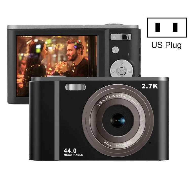 DC302 44MP 16X Zoom 2.88 Inch 2.7K Digital Camera US Plug 