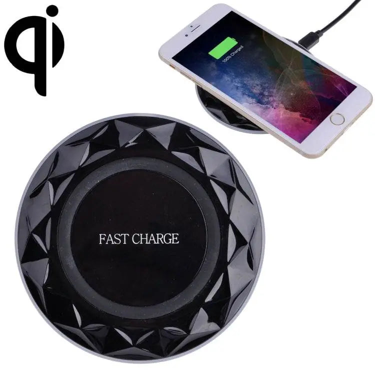 DC5V Input Diamond Qi Standard Fast Charging Wireless Charger