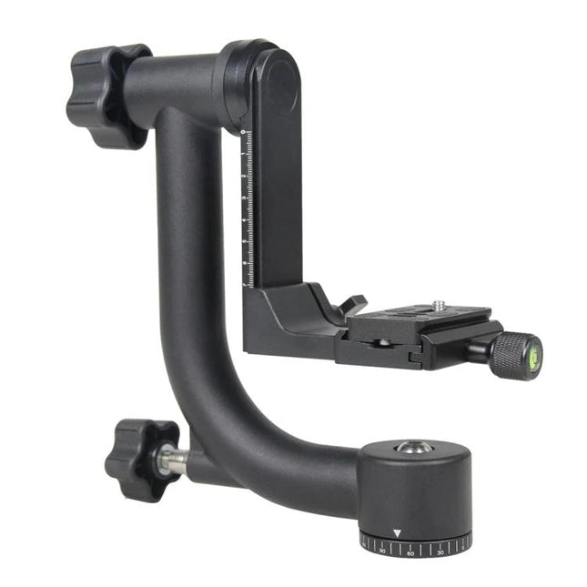 YELANGU 360 Degree Gimbal Tripod Head for Home Cameras solid aluminum alloy gimbal head for panorama and steady video