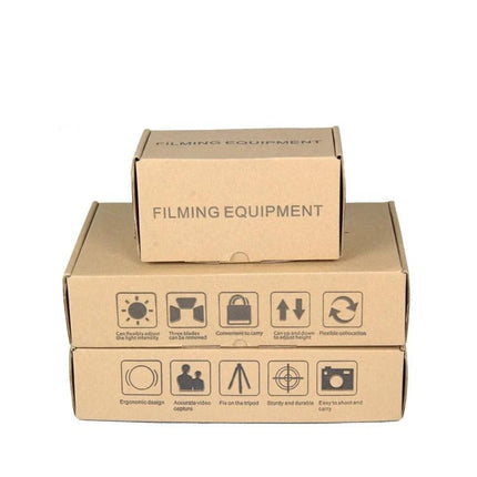 YELANGU A7 Camera Cage Set for Stable Video Recording in packaging boxes labeled Filming Equipment, stacked cardboard shipping boxes