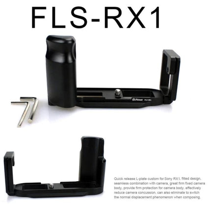 Fittest Quick Release L Plate Bracket for Sony RX1 Photography - all-metal L-plate with grip for stable vertical and horizontal tripod mounting