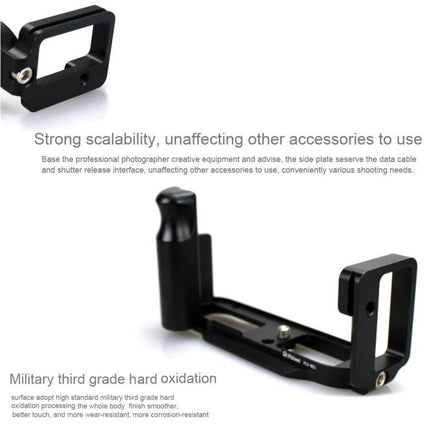 Fittest Quick Release L Plate Bracket for Sony RX1 Photography - all-metal L plate bracket mounted on camera base for vertical and horizontal shooting