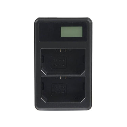 Portable USB Battery Charger for Sony NP-FZ100 Cameras - dual-slot USB charger with LCD for on-location charging