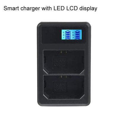Portable USB Battery Charger for Sony NP-FZ100 Cameras - dual-slot smart charger with LED LCD display for travel and on-location USB charging
